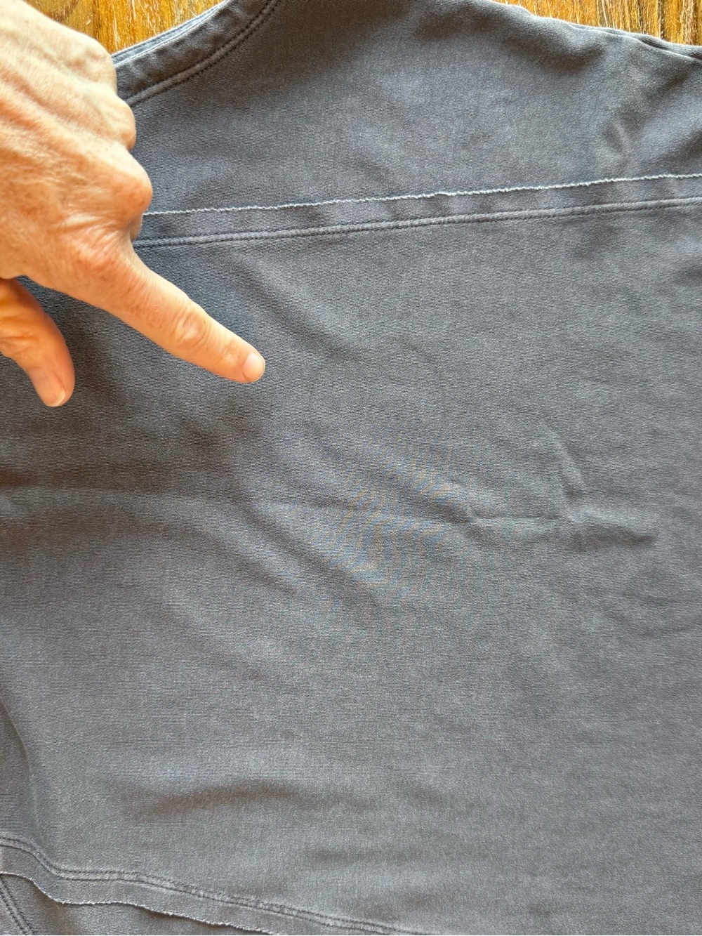 Cloth & Stone 100% Cotton Crewneck Muscle Tee in Washed Dark Charcoal Gray XS - Picture 7 of 9